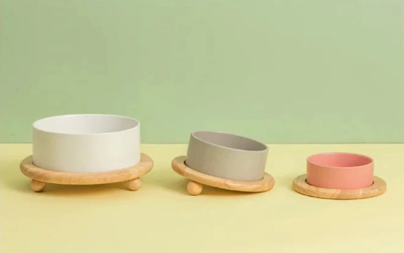 Whisker Wood Pet Feeding Bowl