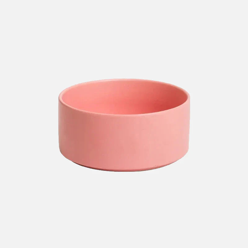 Whisker Wood Pet Feeding Bowl Pink No Stand