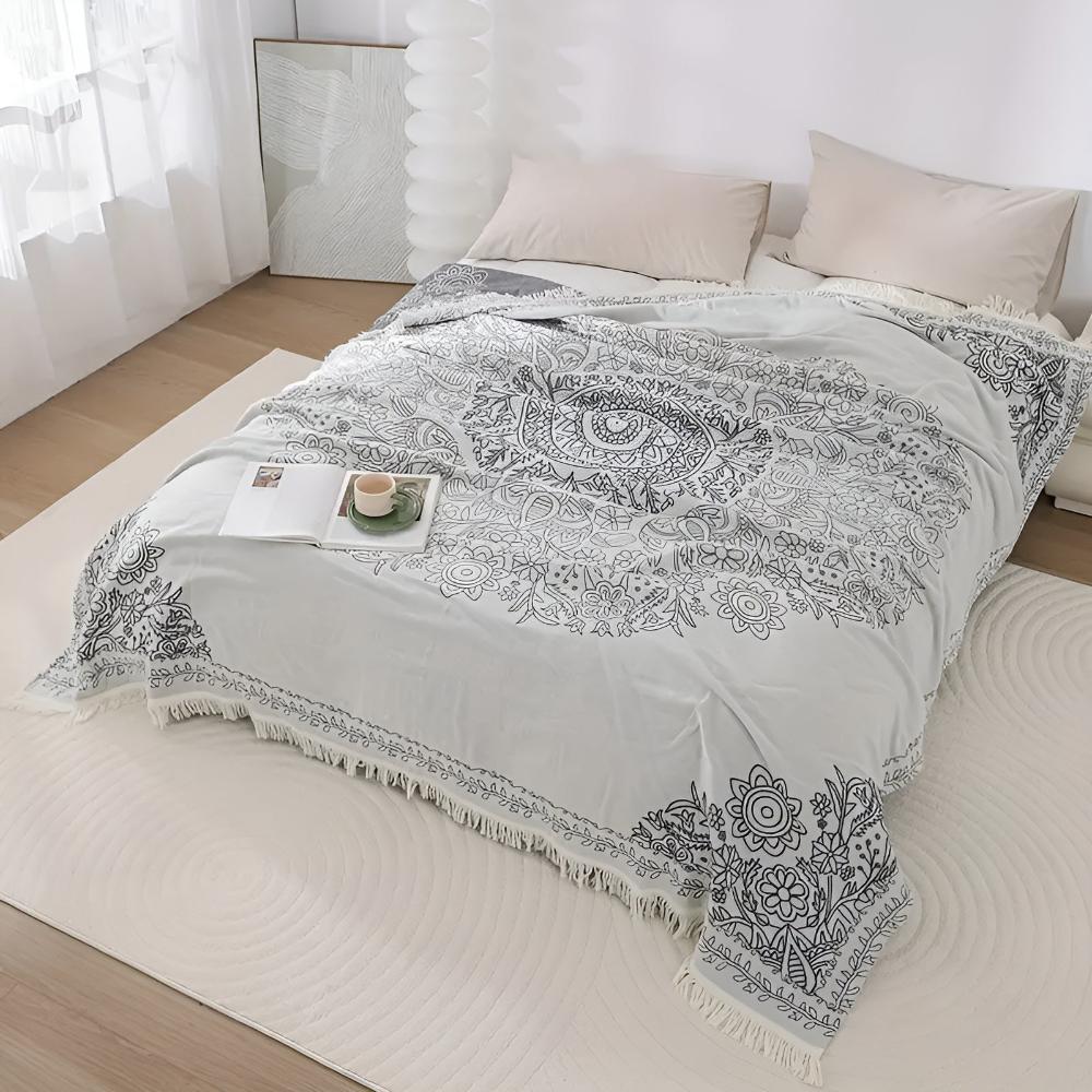 Scandi Chic Cotton Blanket White