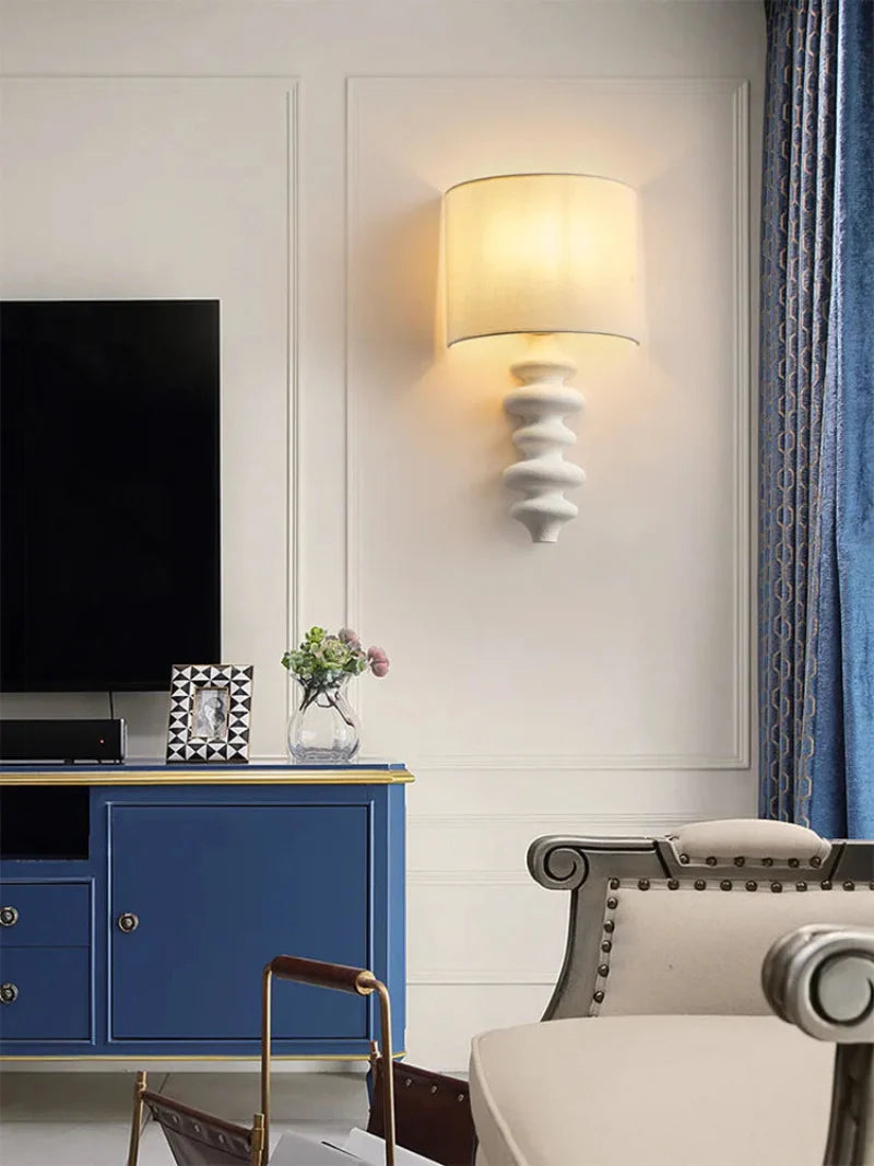 Wood Spiral Wall Lamp