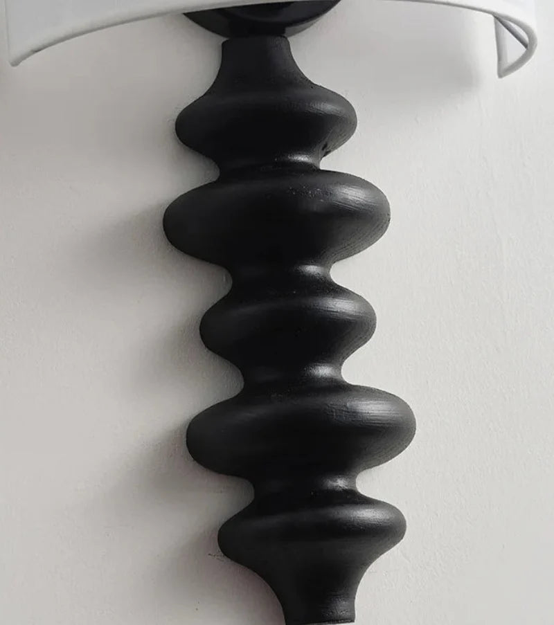 Wood Spiral Wall Lamp