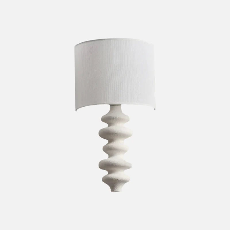 Wood Spiral Wall Lamp White