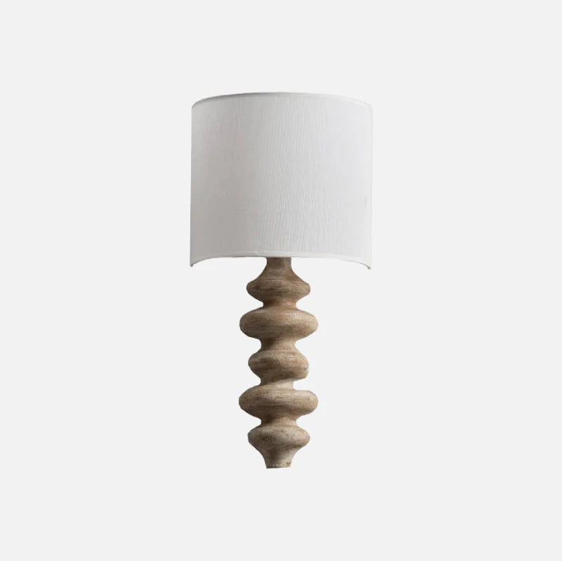 Wood Spiral Wall Lamp Stained Wood