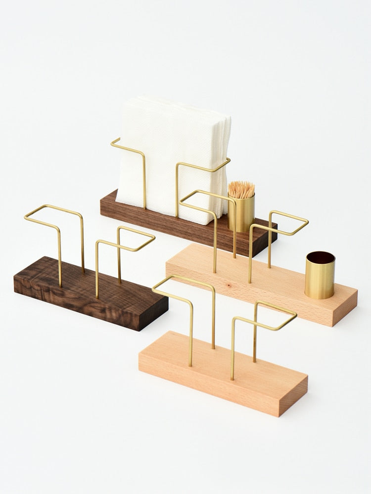 Wood Tissue Organizer