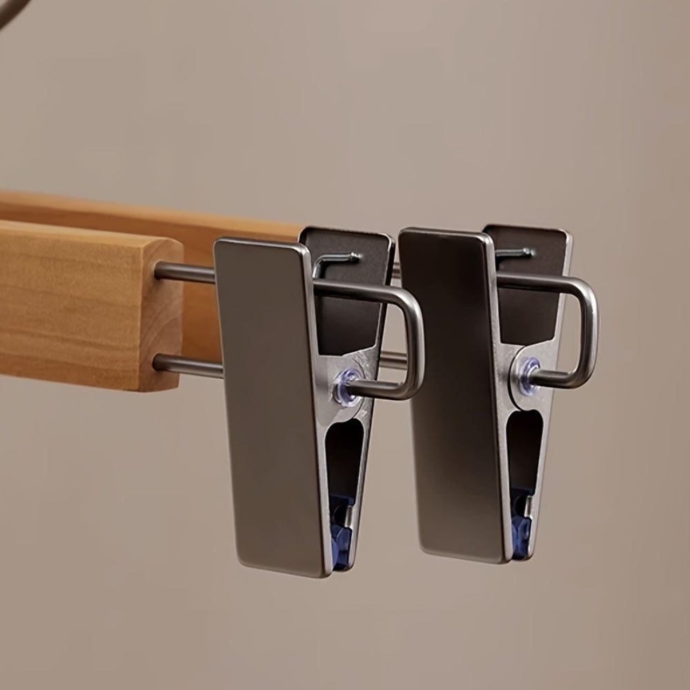 Premium Wood Pants Hangers with Clips