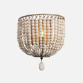 Wooden Bead Cascade Wall Lamp