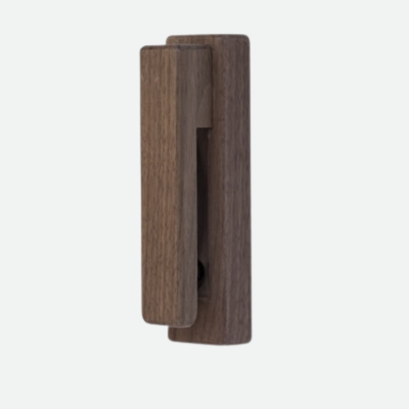 Wooden Clip Wall Hook & Organizer Black Walnut