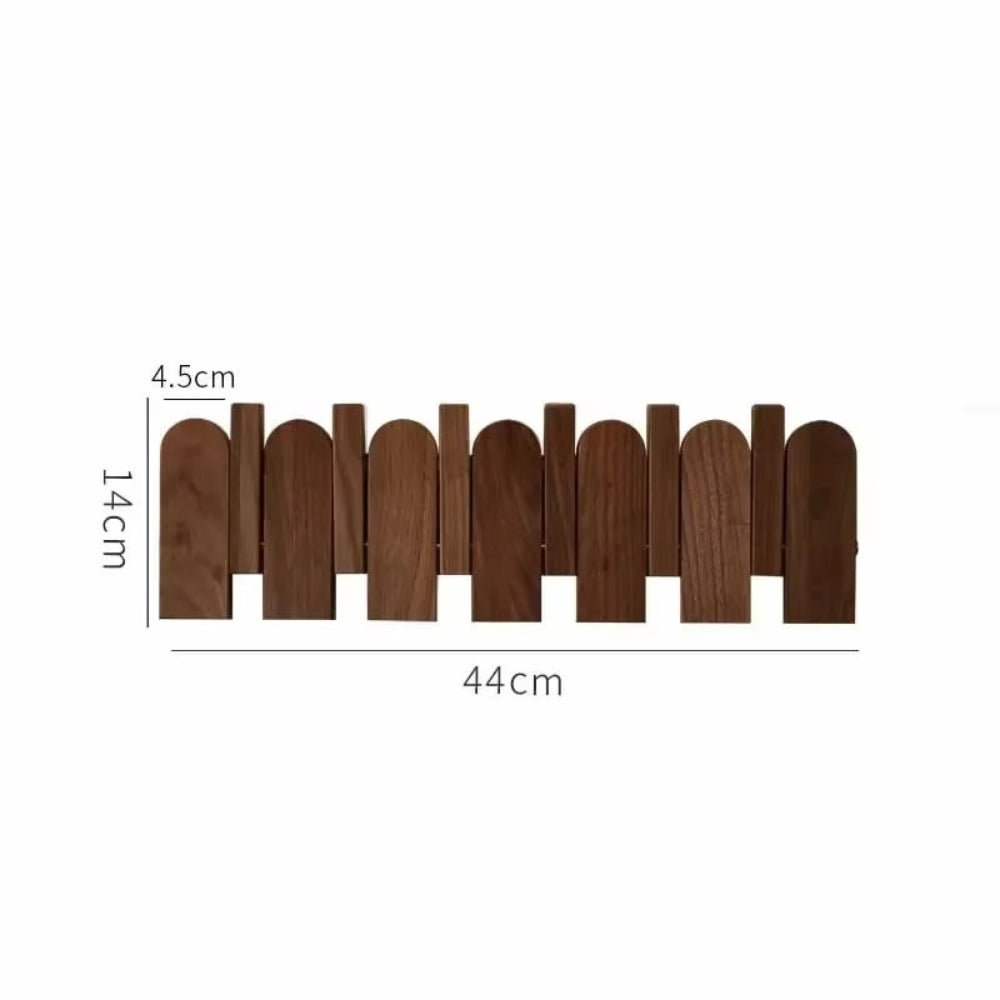 Piano Wooden Hook Wall Coat Rack 6 Hooks