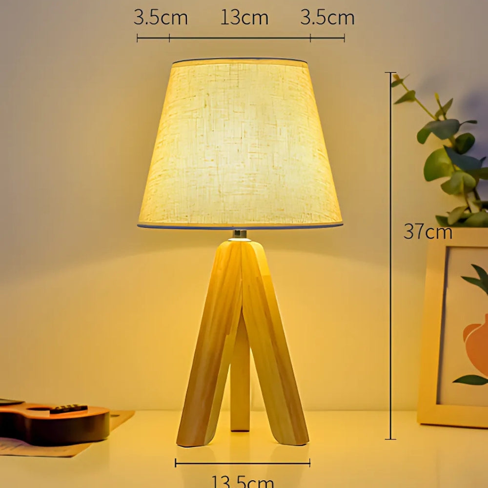 Wooden Tripod USB Table Lamp Luma
