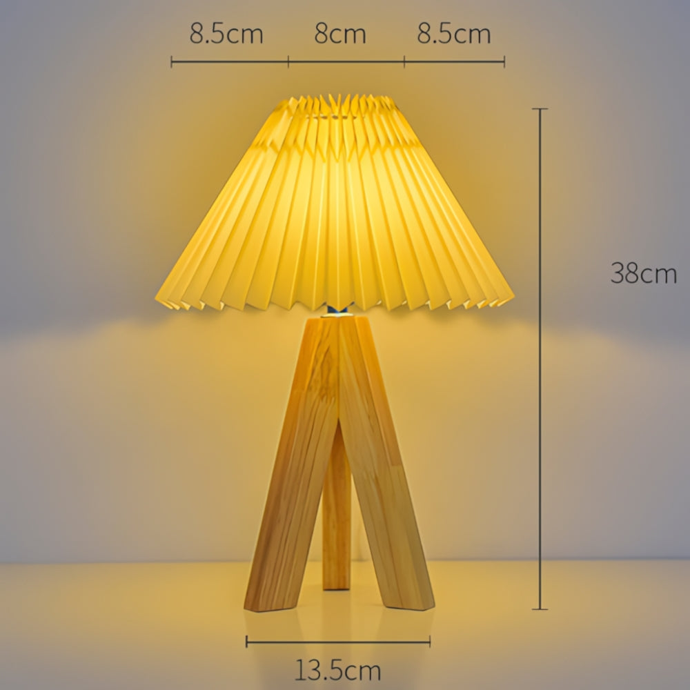 Wooden Tripod USB Table Lamp Triad