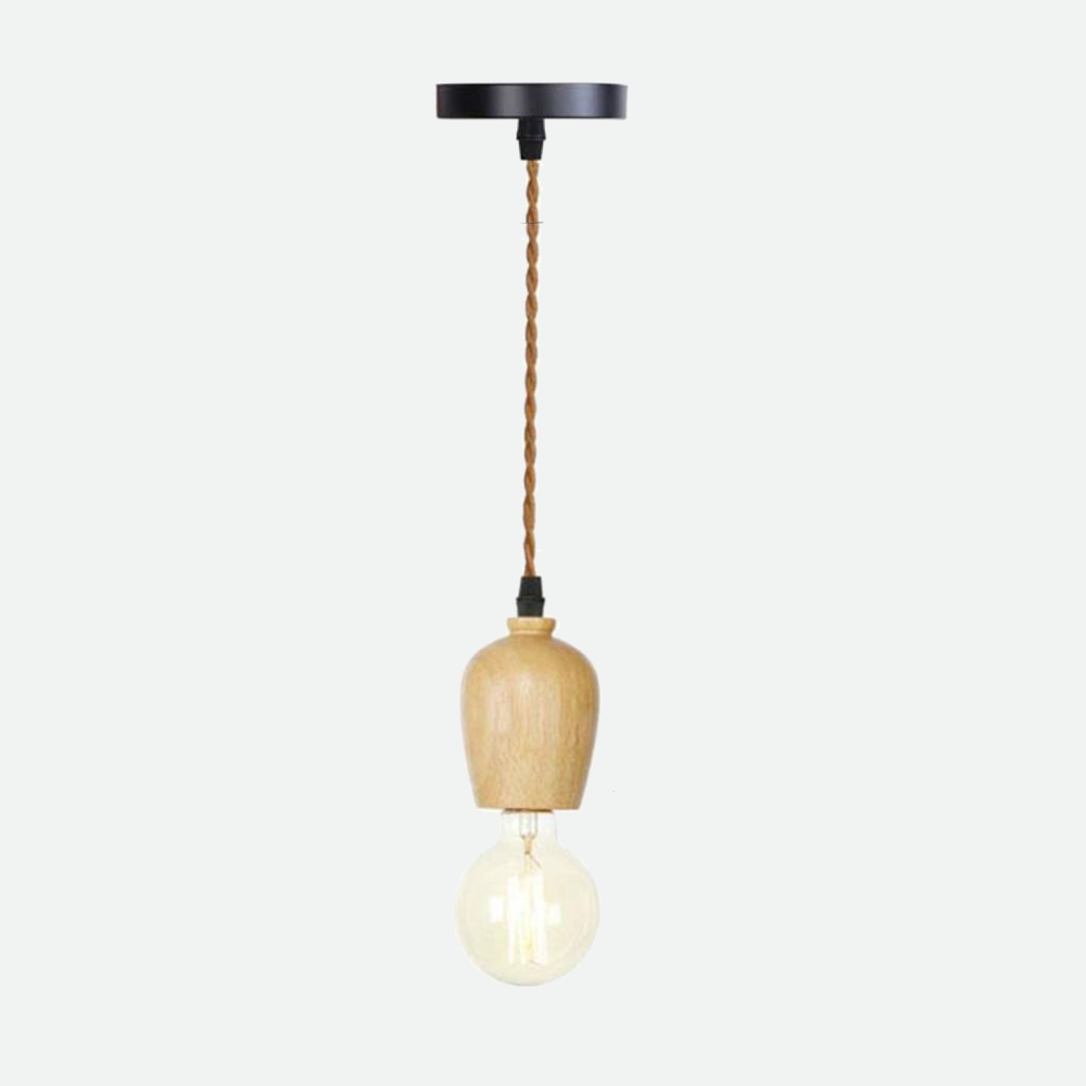 Woodie Single Pendant Light Socket Big Drop