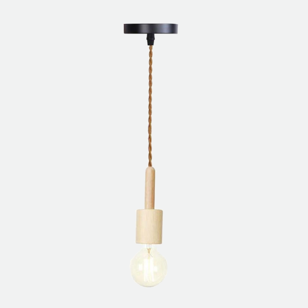 Woodie Single Pendant Light Socket Combination