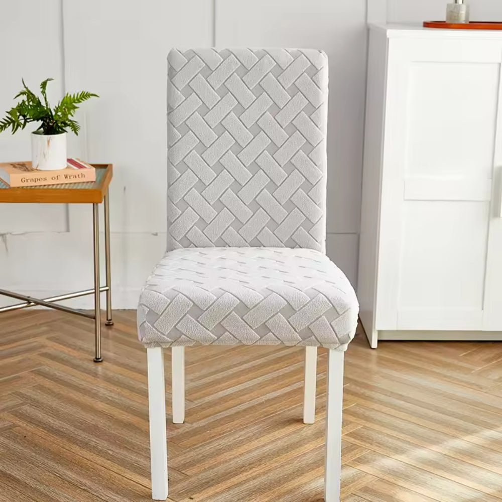 Woven Guard Jacquard Chair Cover Frosted Silver