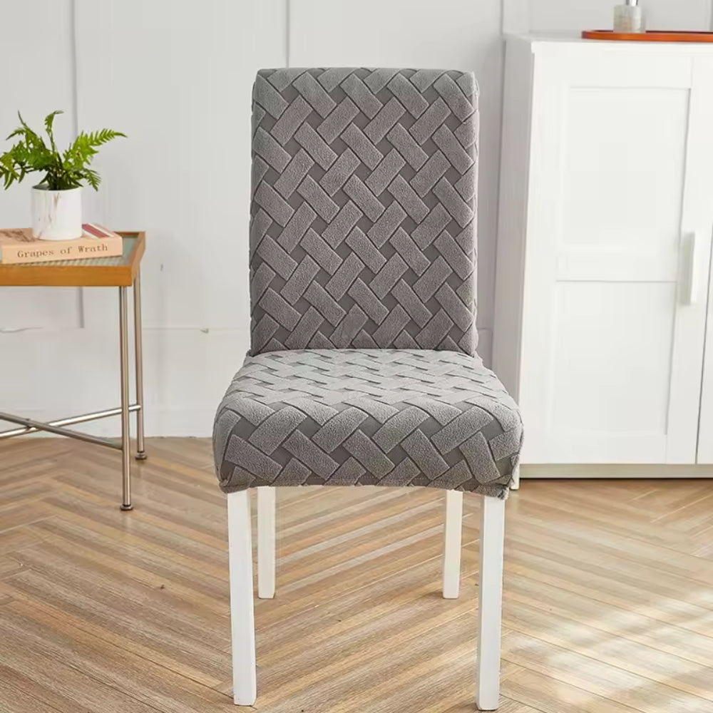 Woven Guard Jacquard Chair Cover Charcoal Gray