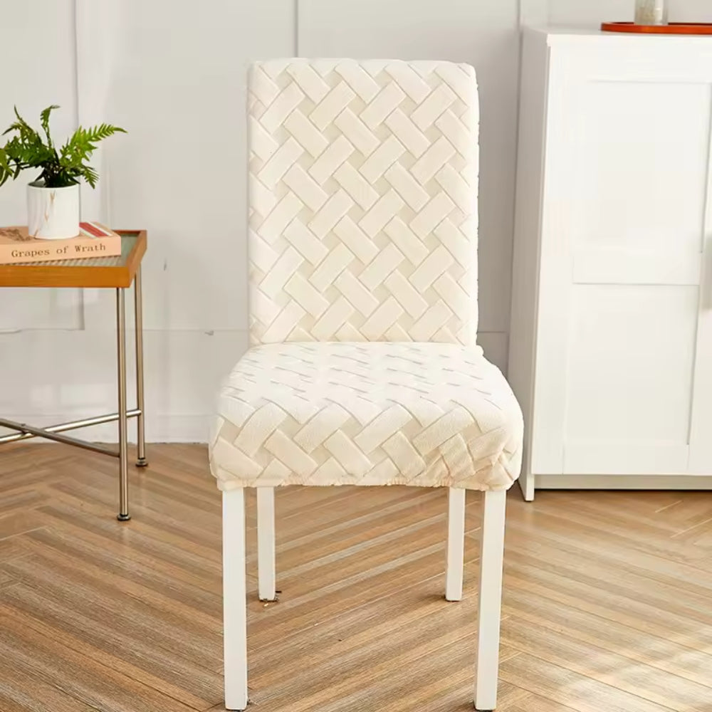 Woven Guard Jacquard Chair Cover Creamy Beige