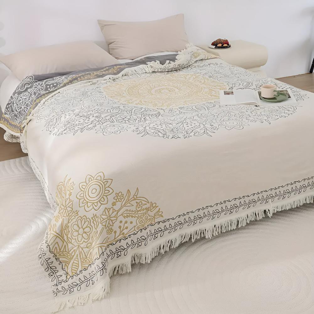 Scandi Chic Cotton Blanket Yellow