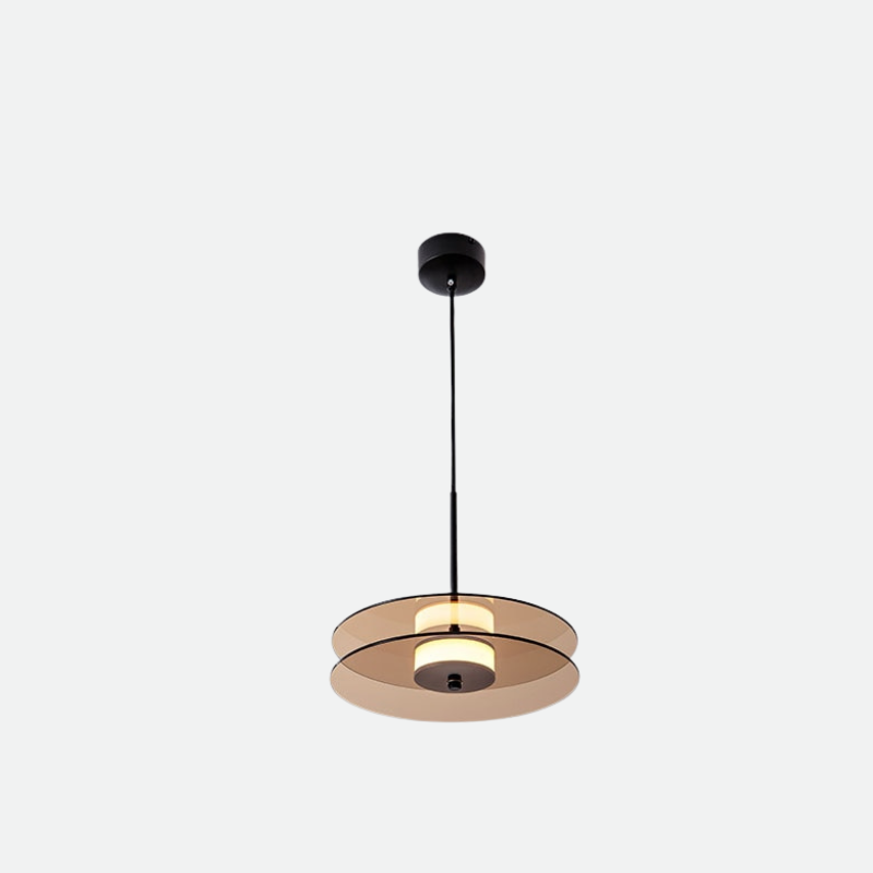 Yon Glass Pendant Lamps Horizontal Large Warm White