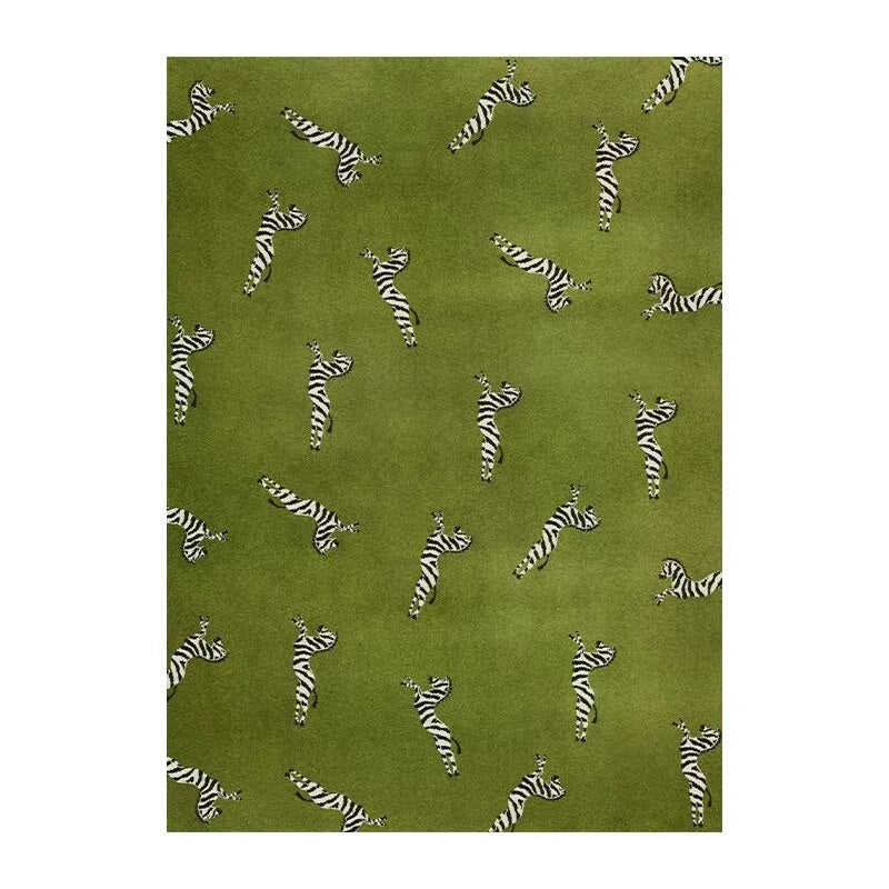 Zebra Pattern Rug Pink