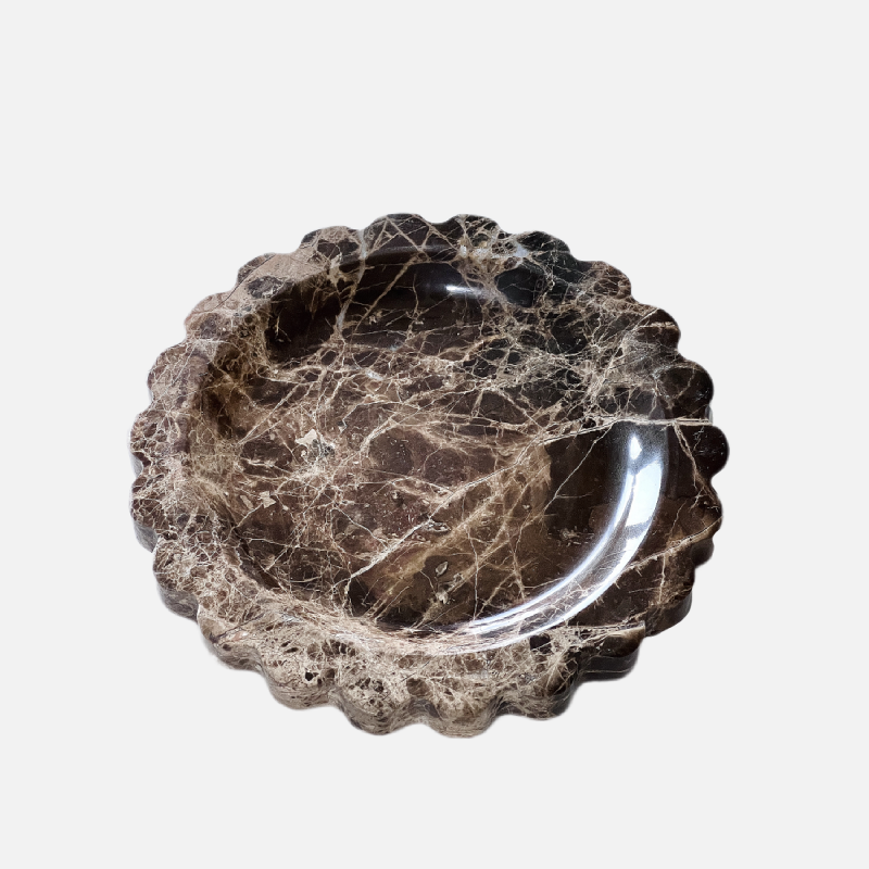 Zelta Marble & Stone Tray Brown Marble