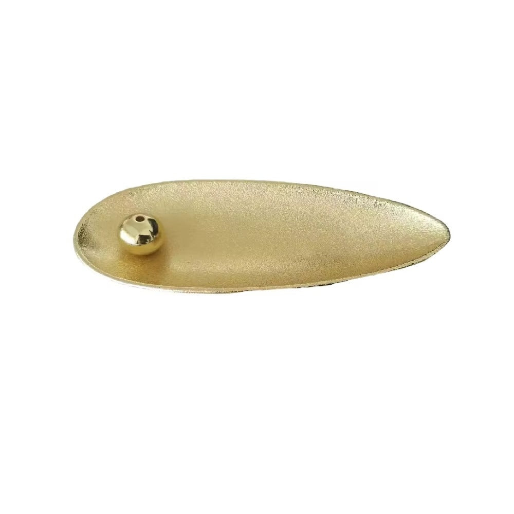 Zen Alloy Bead Incense Holder Golden Glow 4.4"x 1.7"x 0.6"