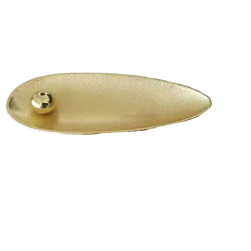 Zen Alloy Bead Incense Holder Golden Glow 5.5"x 2.1"x 0.6"