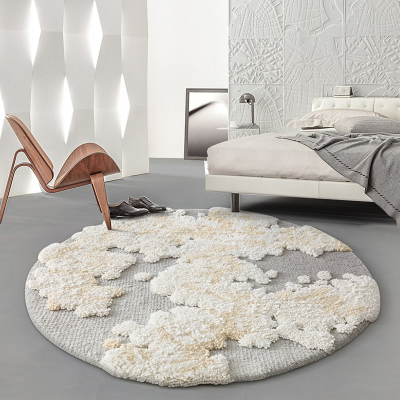 Zeta Abstract Scenic Pattern Wool Rug