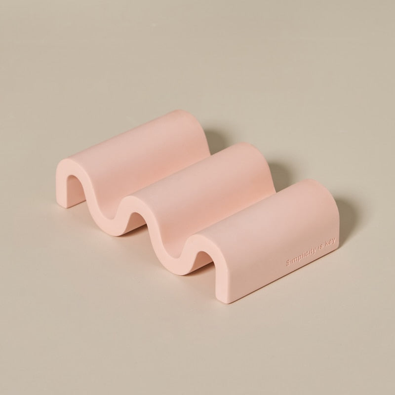 Zig Zag Ceramic Tray & Organizer Pink