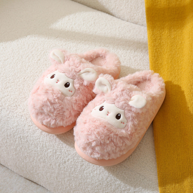 Cozy Sheep House Slippers Pink