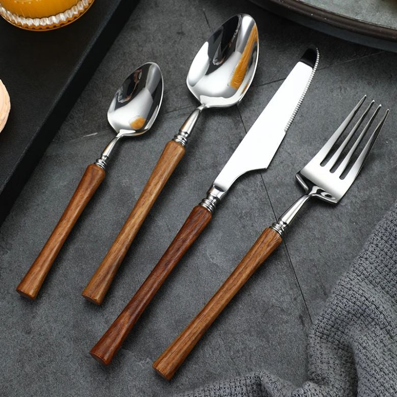 Silverware Set - Wooden Handle