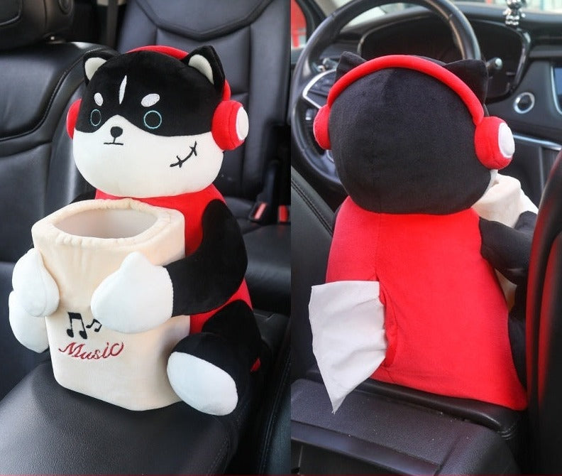Woof™ - 3 in 1 Car Tissue, Trash and Storage Box DJ