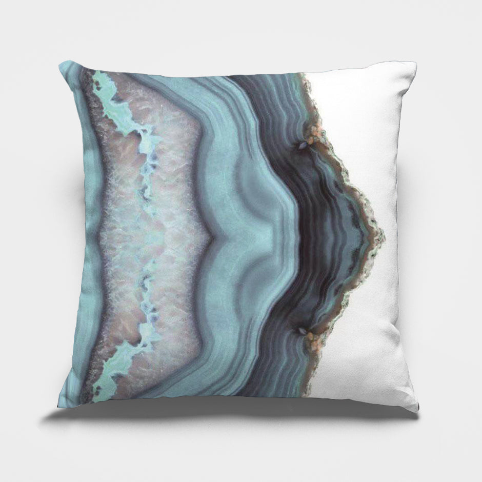 Abstract Blue Cushion Covers Coast