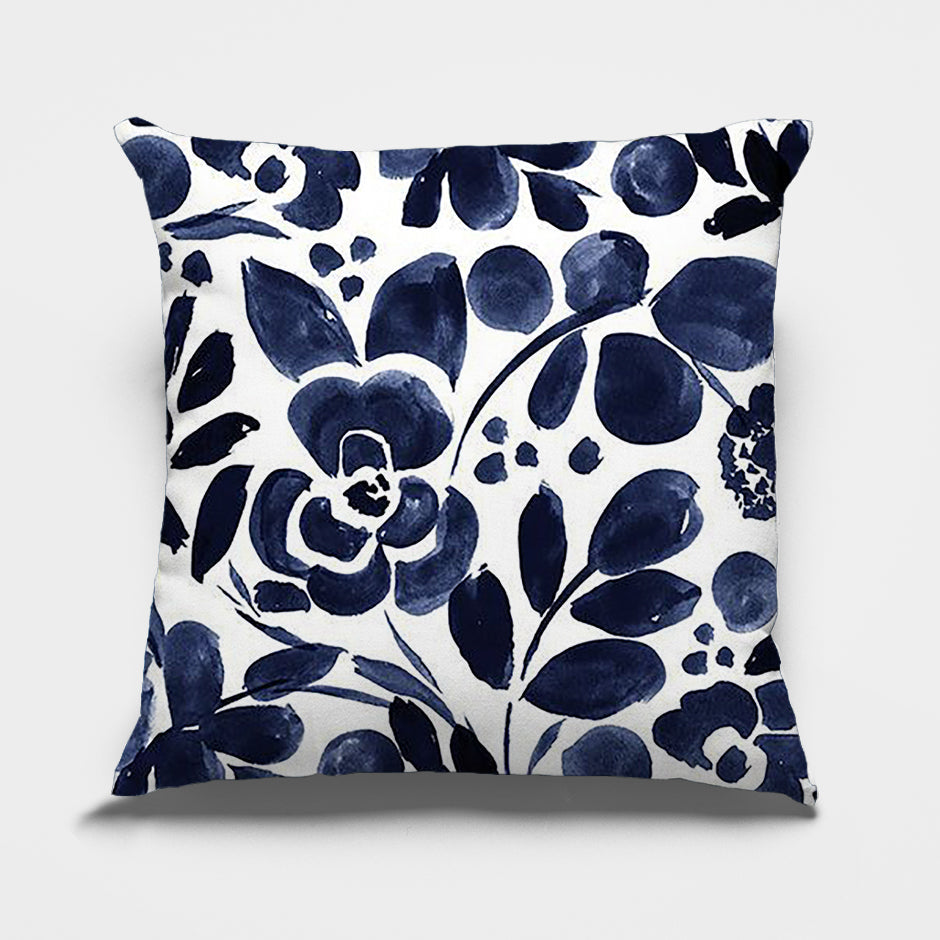 Abstract Blue Cushion Covers Blue Garden