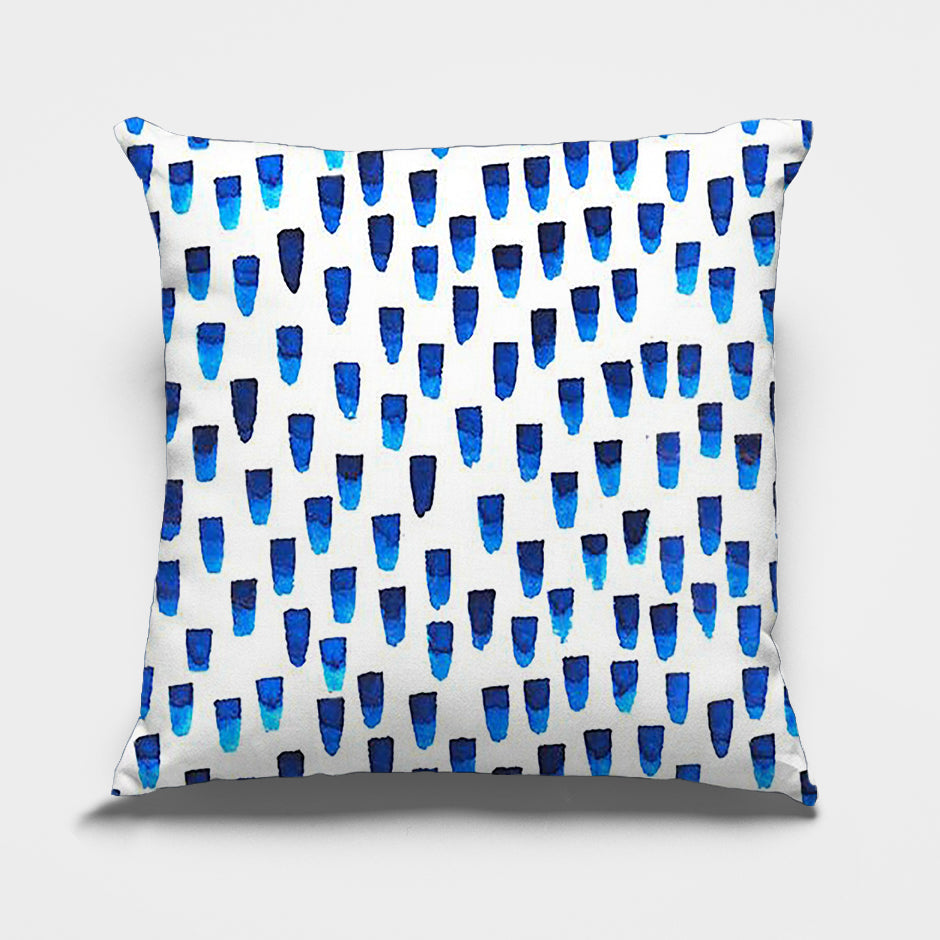 Abstract Blue Cushion Covers Drops
