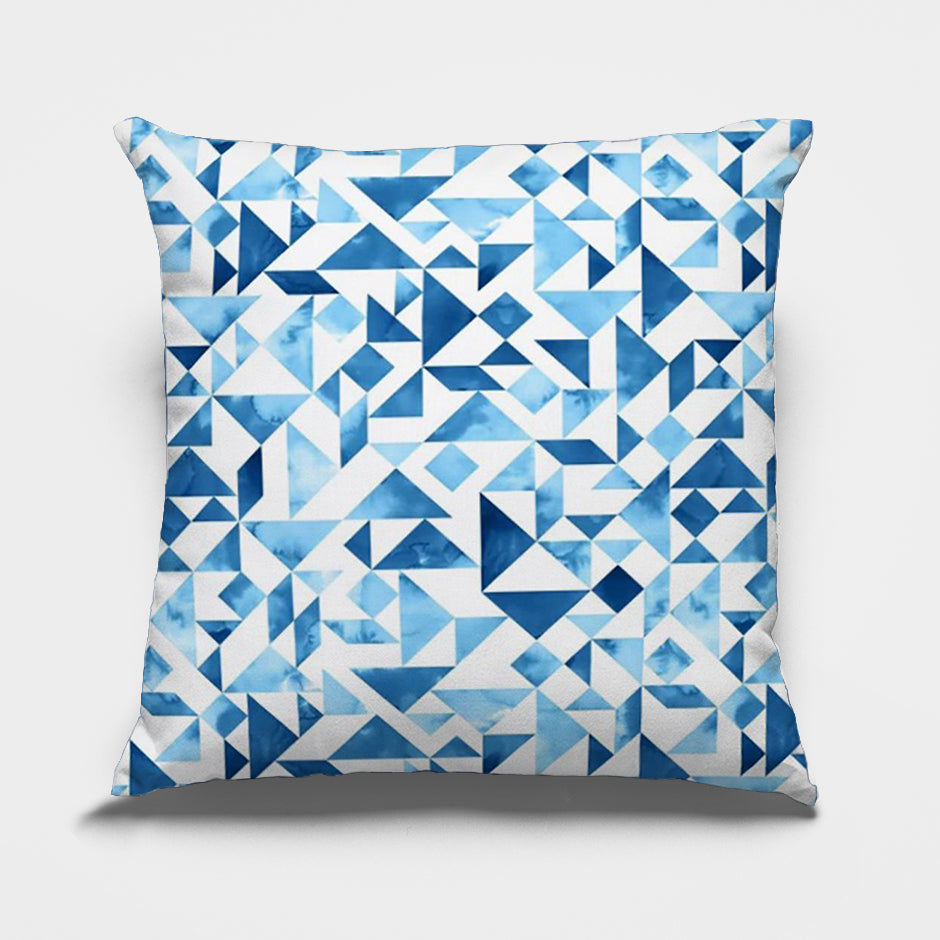 Abstract Blue Cushion Covers Crystals