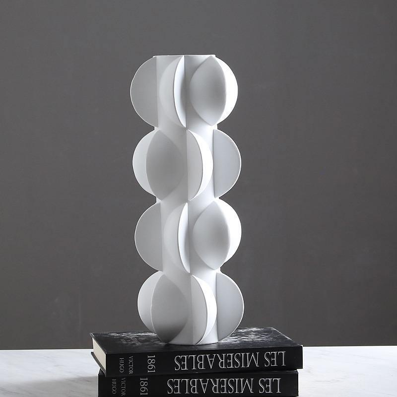 Abby Artistic Flower Vases White Large