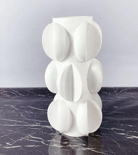 Abby Artistic Flower Vases White Medium
