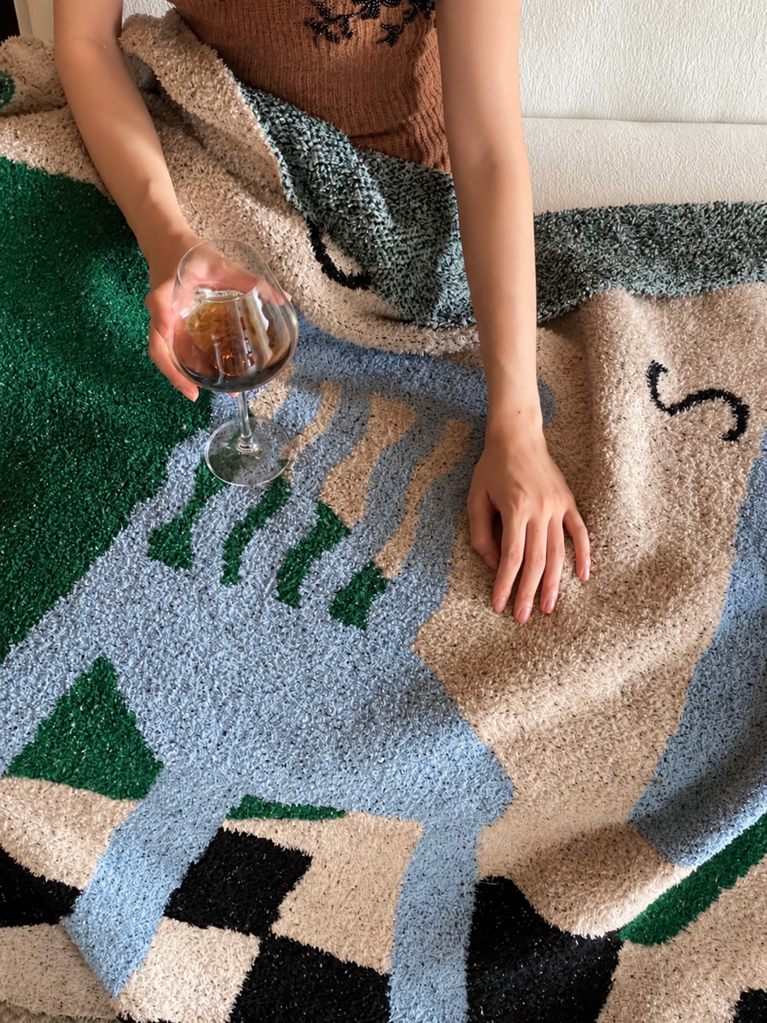 Abstract Chair Throw Blanket