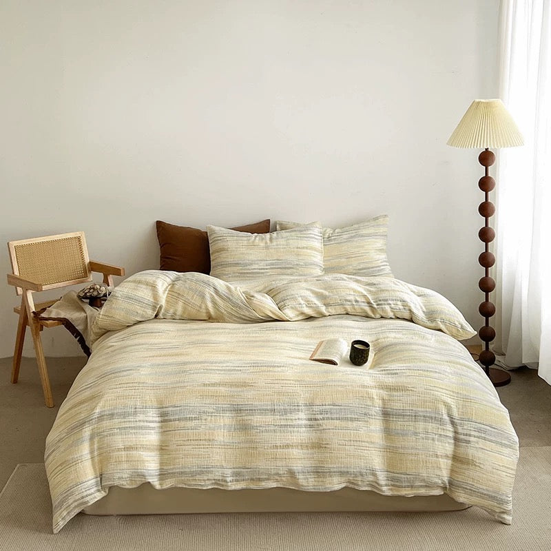 Japandi Textured Duvet Cover Set