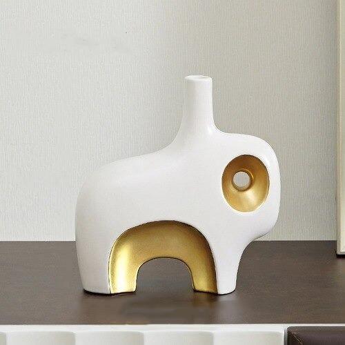 Egon Gold Abstract Vases Small One Hole