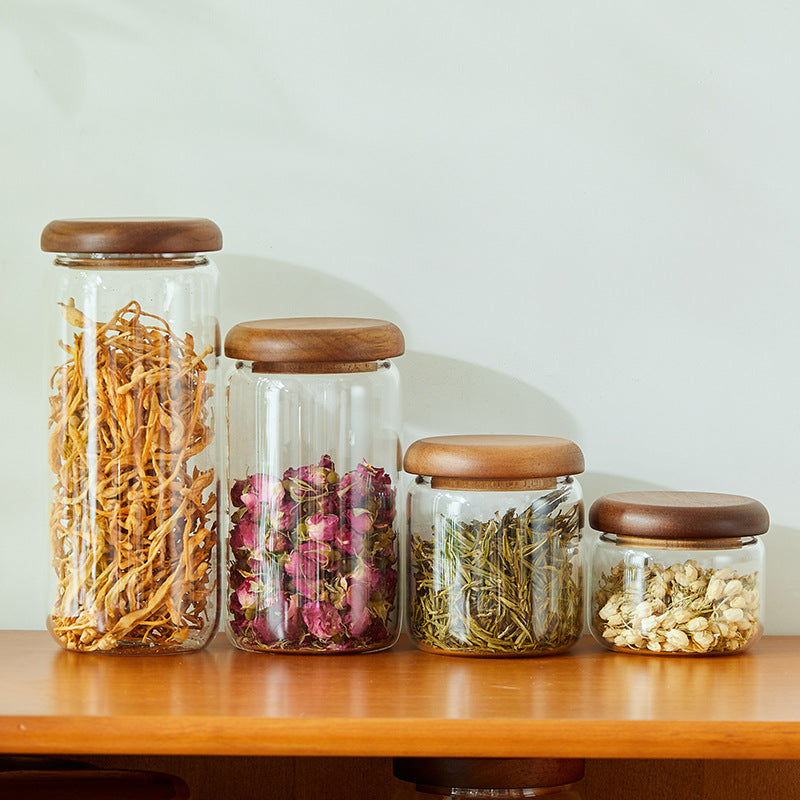 Glass Kitchen Storage Jar Set Set (4PCS)