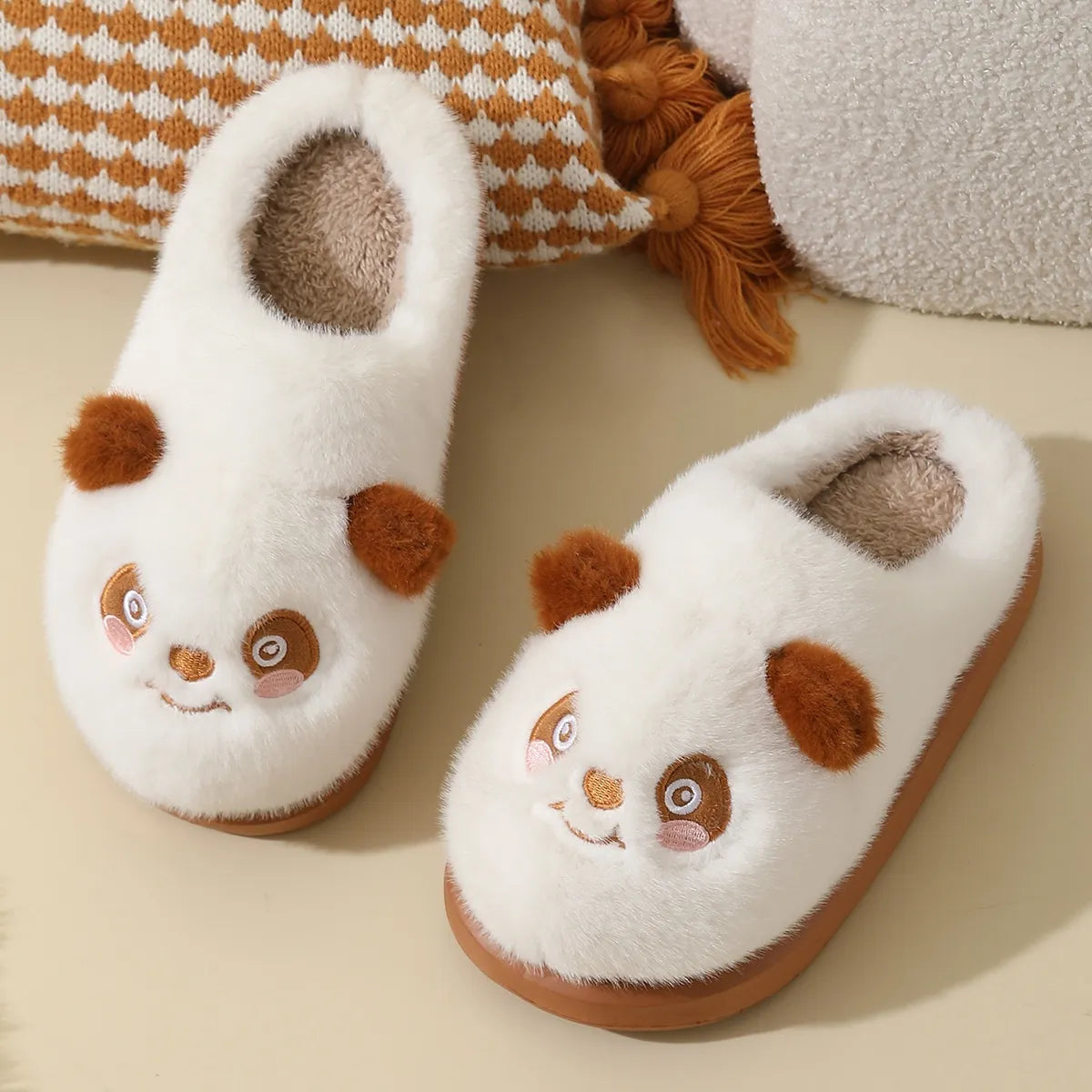 Women's Cozy Panda Plush Slippers
