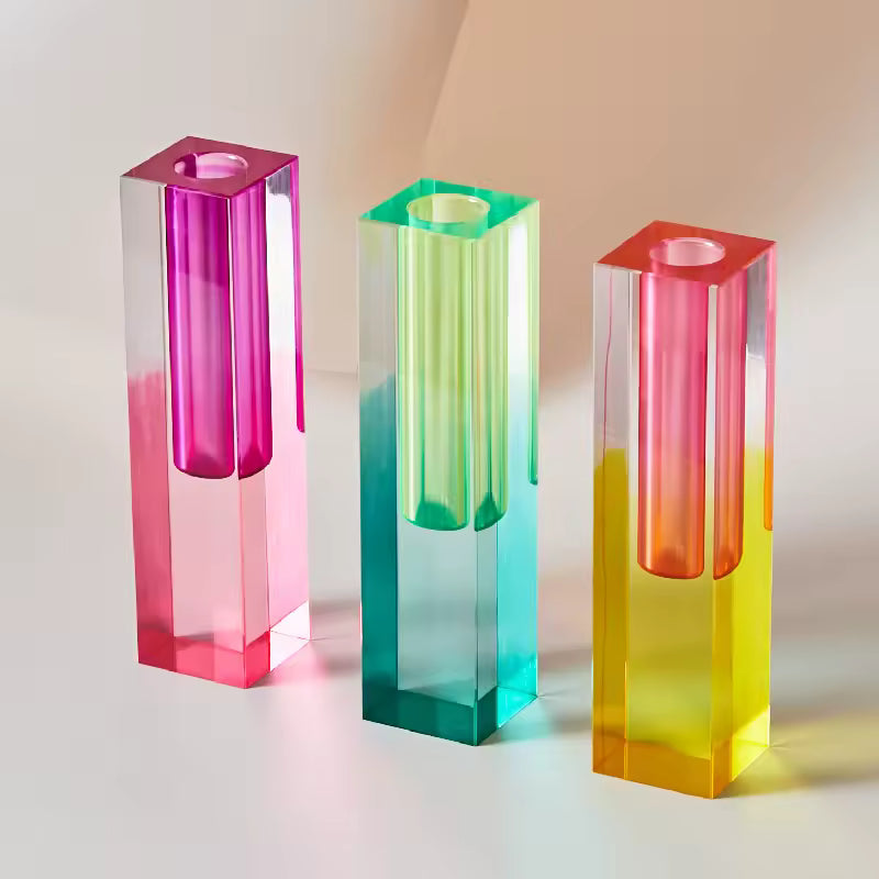 Modern Rainbow Acrylic Bud Vase
