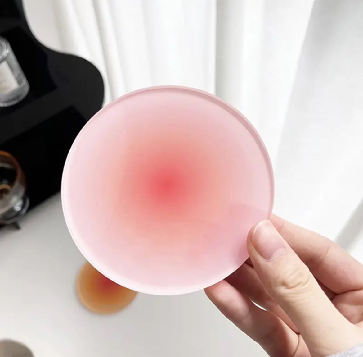 Gradient Acrylic Coaster Pink