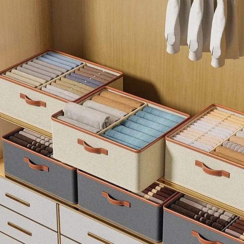Stackable Closet Storage Bin With Dividers