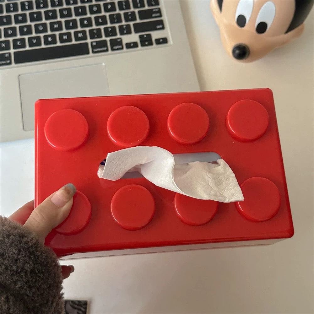 Creative Building Blocks Tissue Box Red