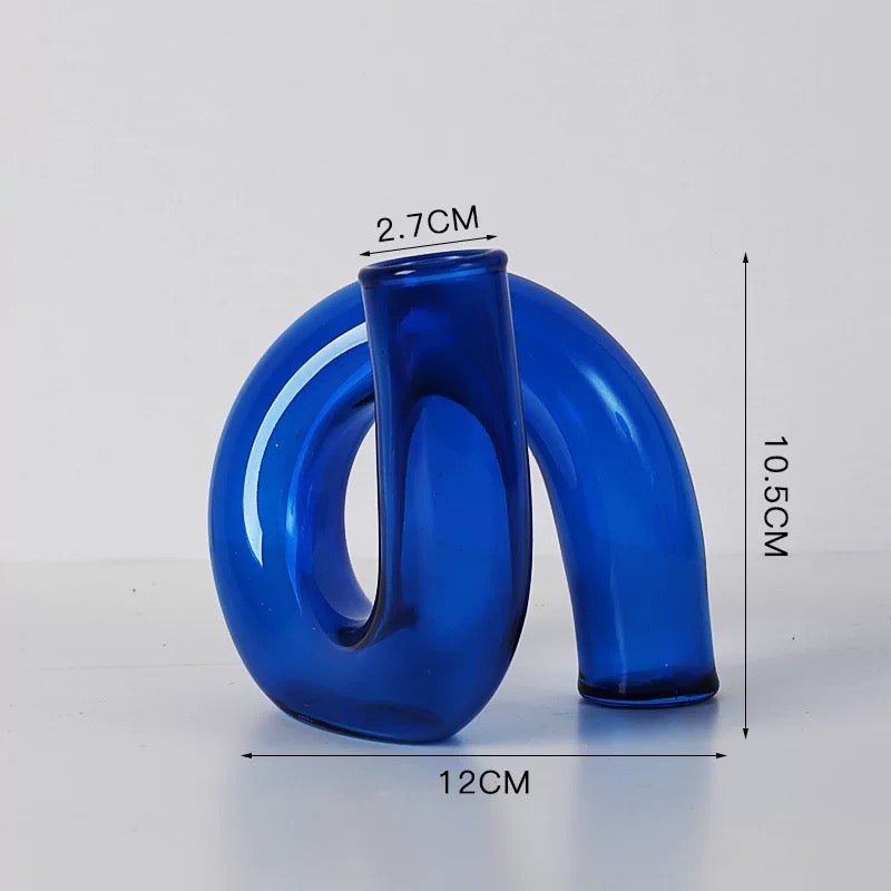 Blue Candle Holder Vase B