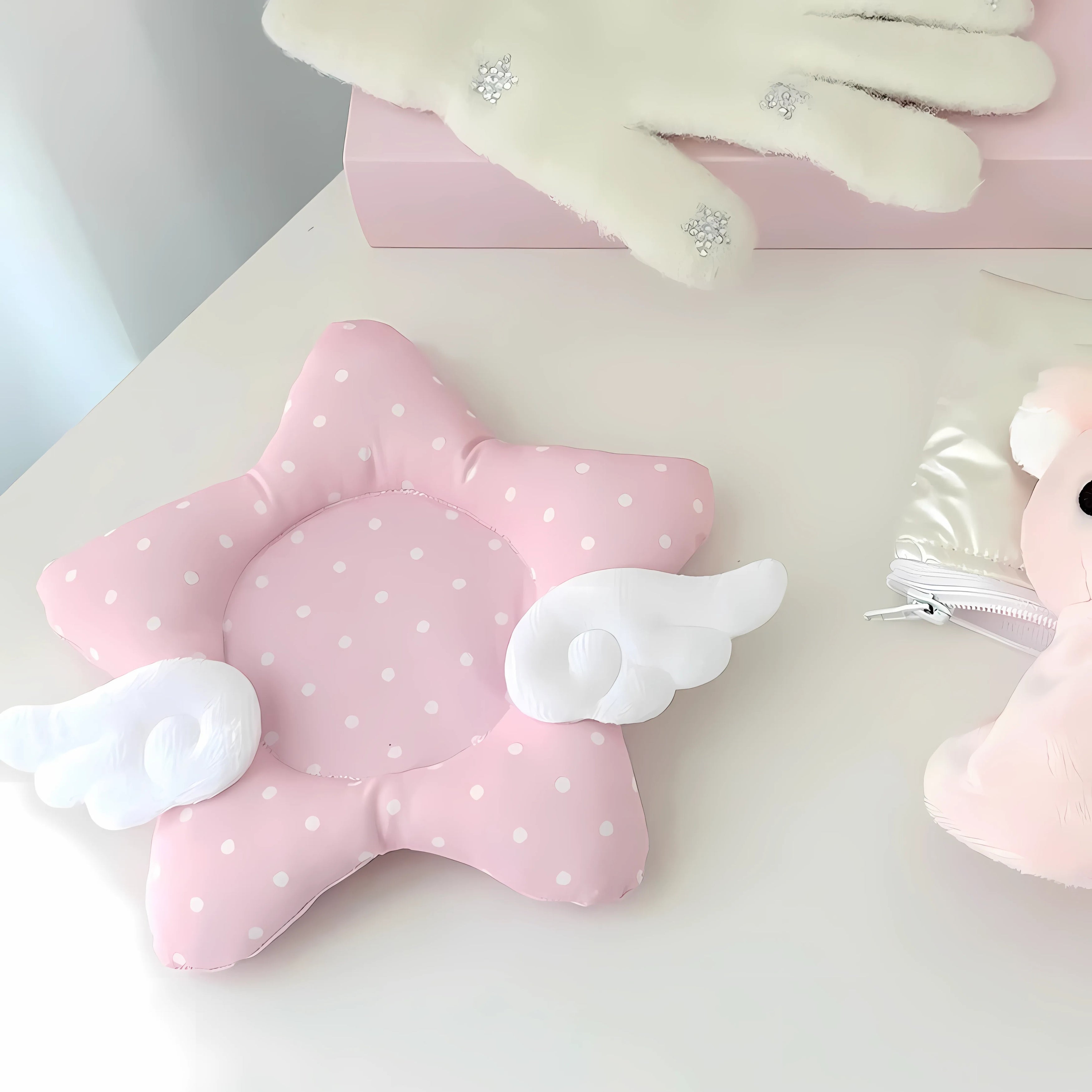 Pastel Star Wing Coaster Pink