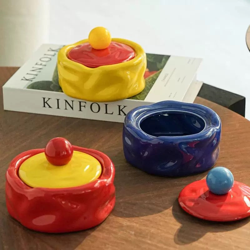 Colorful Funky Ceramic Ashtray