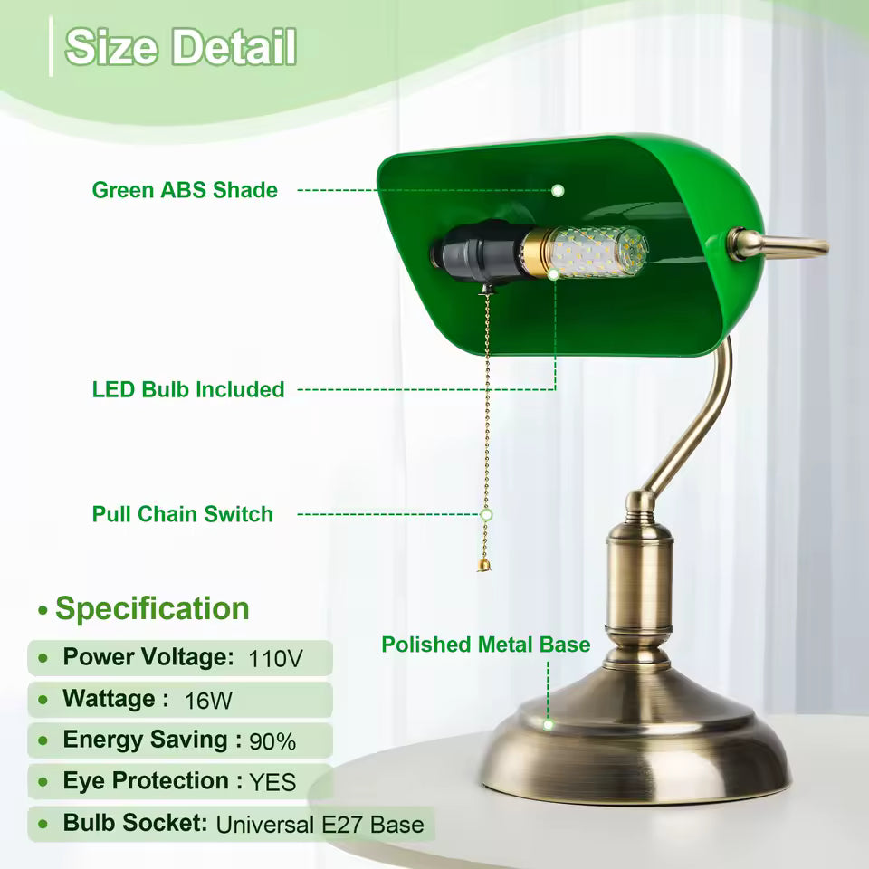 Bauhaus Green Table Lamp