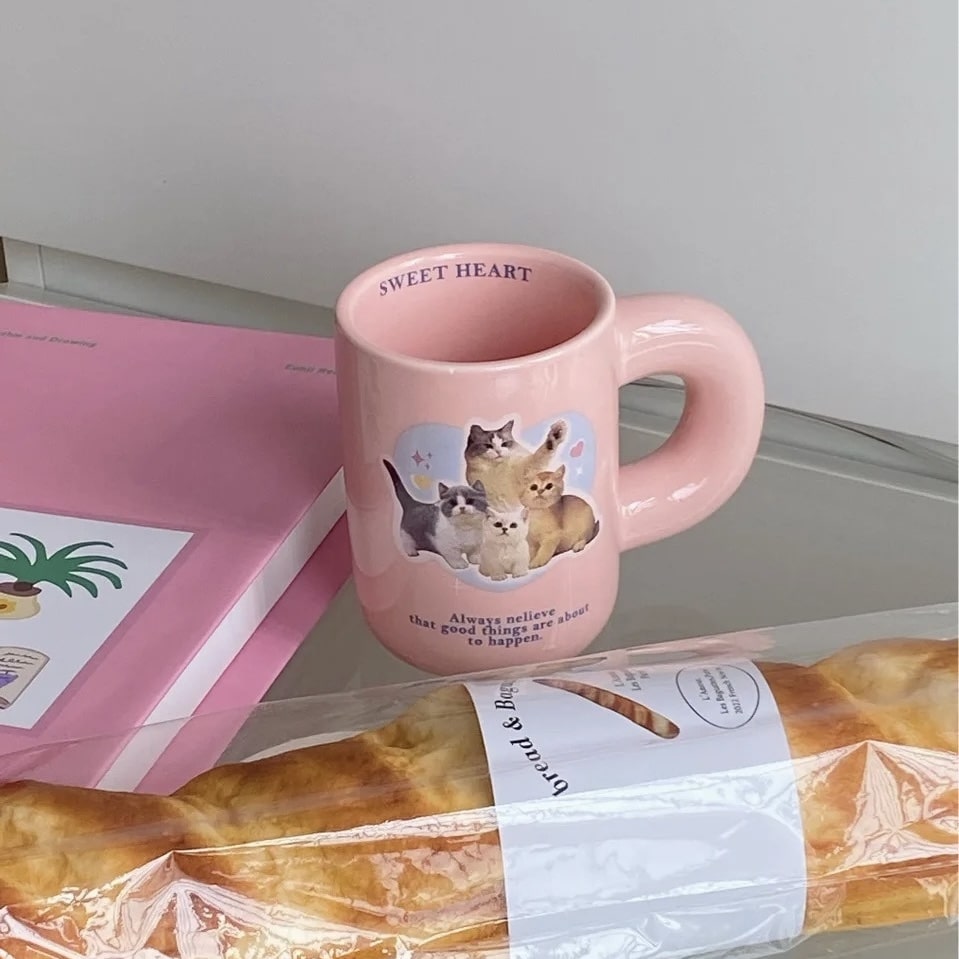 Pink Cute Kitten Mug